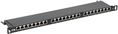 ITK 0,5U патч-панель кат.5E STP 24 порта экранированная (Dual IDC) высокой плотности | код PP24-D05UC5ES-D05H | IEK